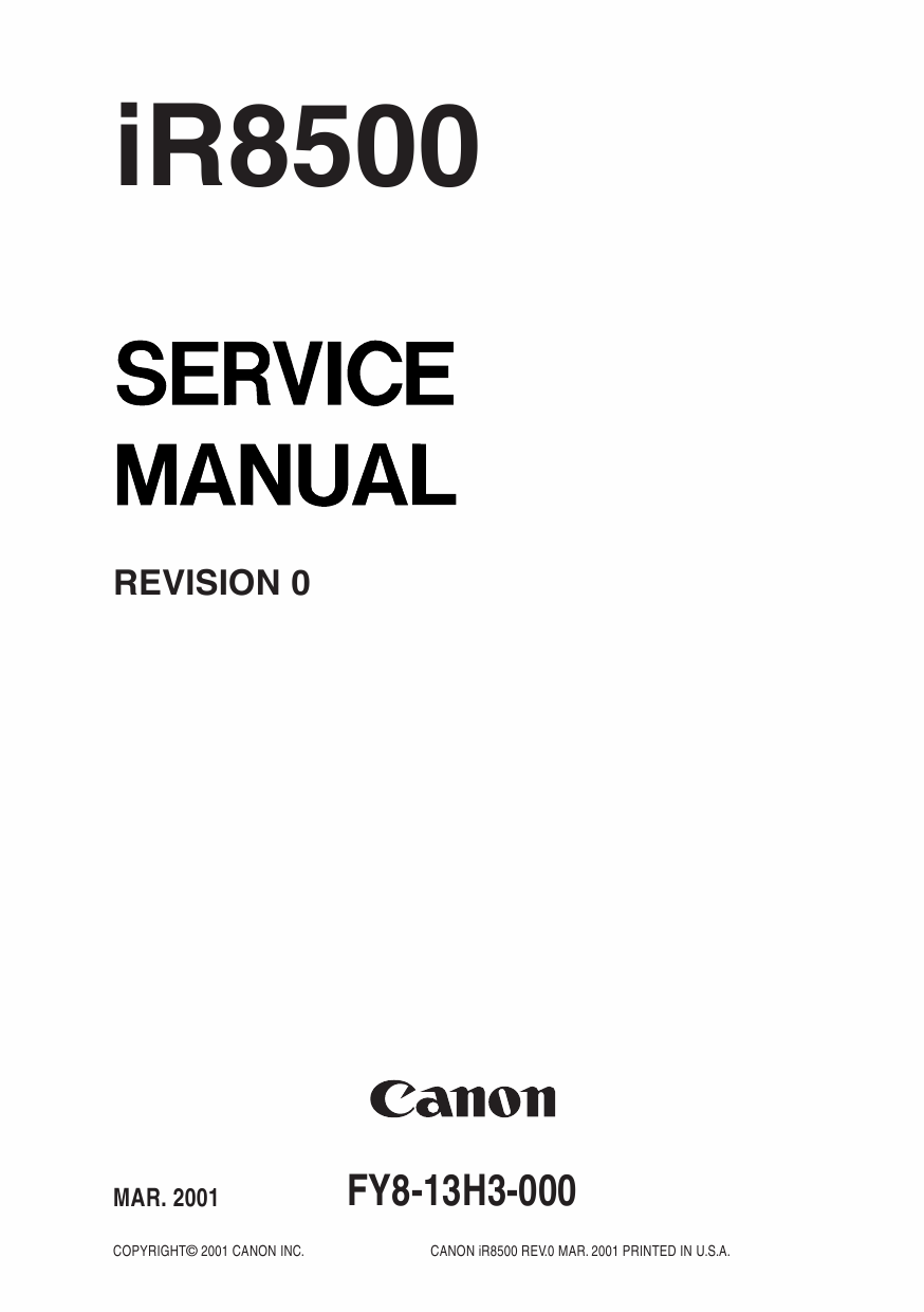 Canon imageRUNNER-iR 8500 Service Manual-1